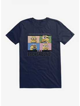 Minions Funny Background T-Shirt, MIDNIGHT NAVY, hi-res