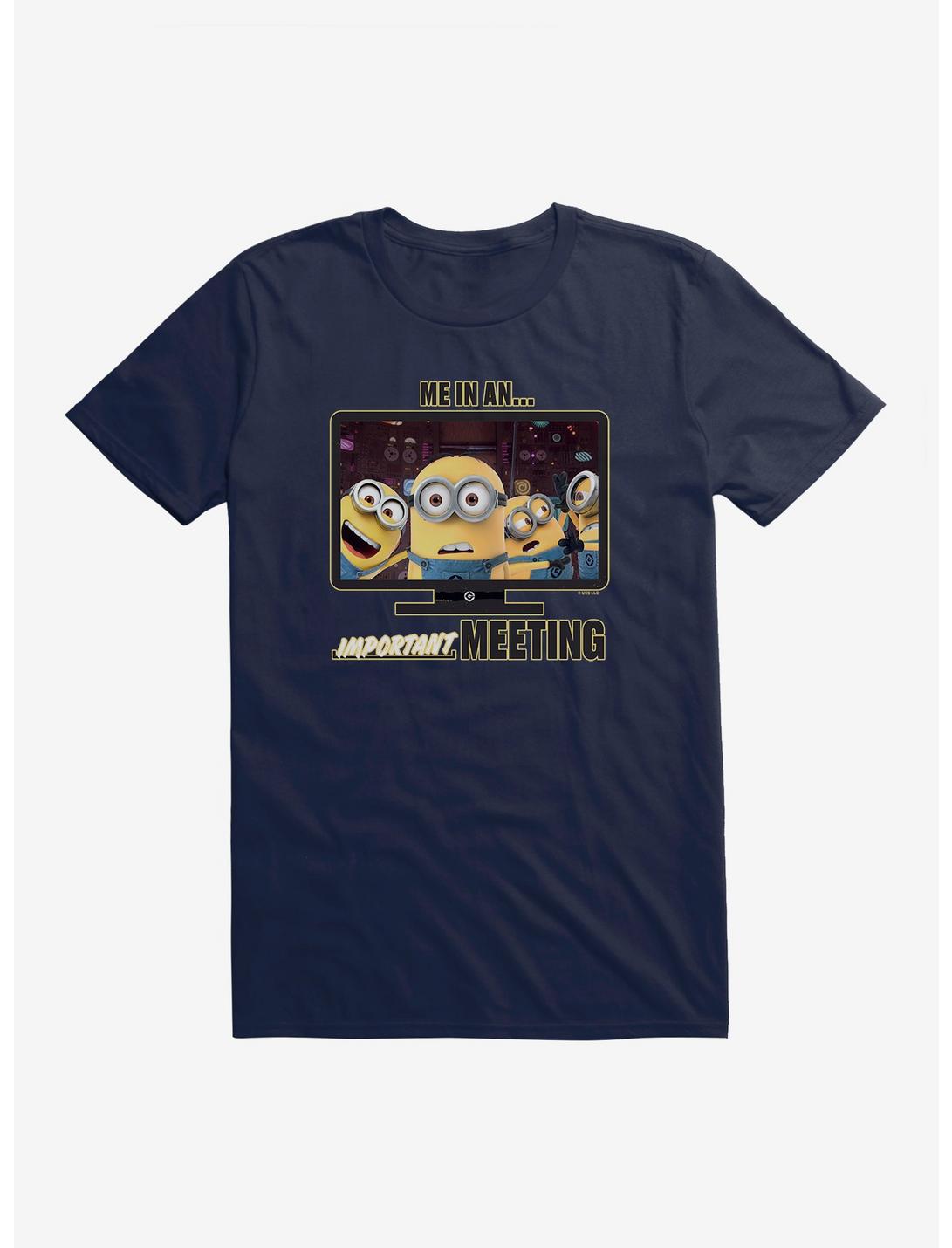 Minions Me In An Important Meeting T-Shirt, MIDNIGHT NAVY, hi-res
