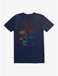 Minions Rainbow Retro 3D Art T-Shirt, MIDNIGHT NAVY, hi-res