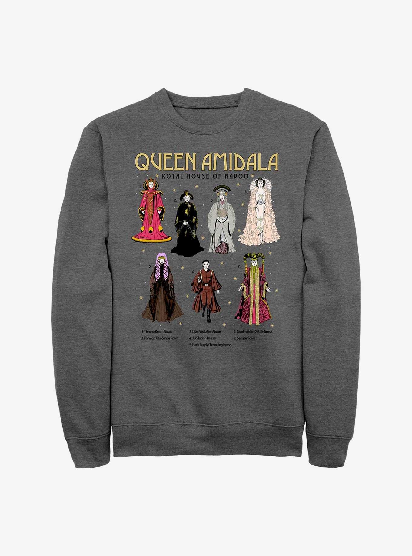 Star Wars Amidala Gowns Sweatshirt, CHAR HTR, hi-res