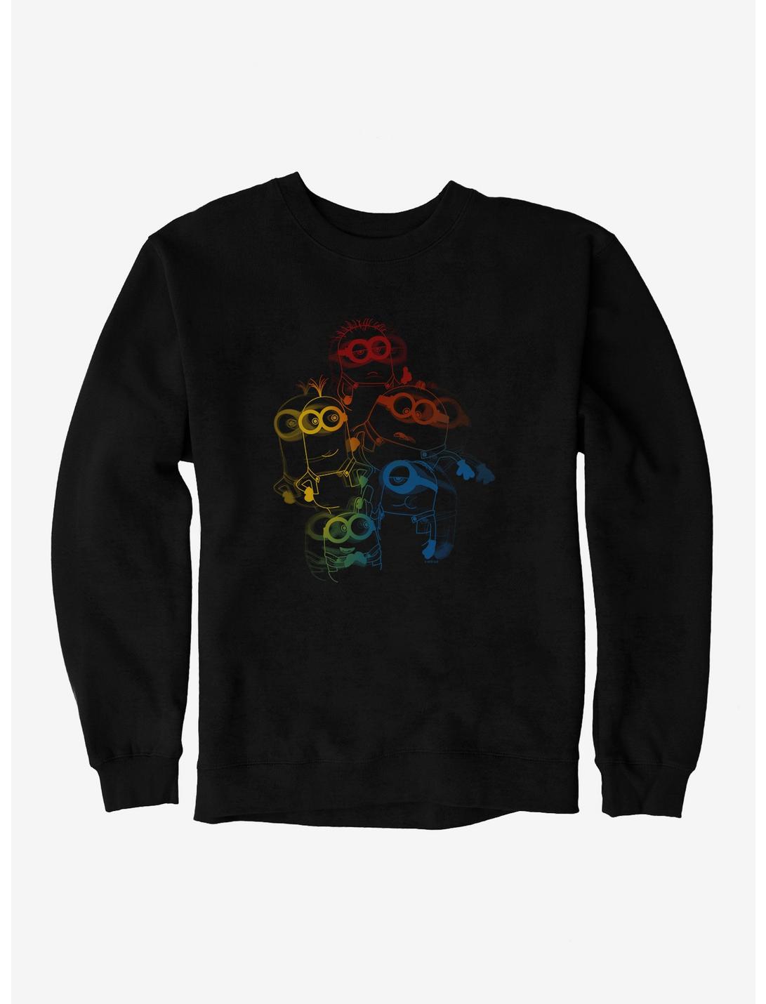 Minions Rainbow Retro 3D Art Sweatshirt, , hi-res