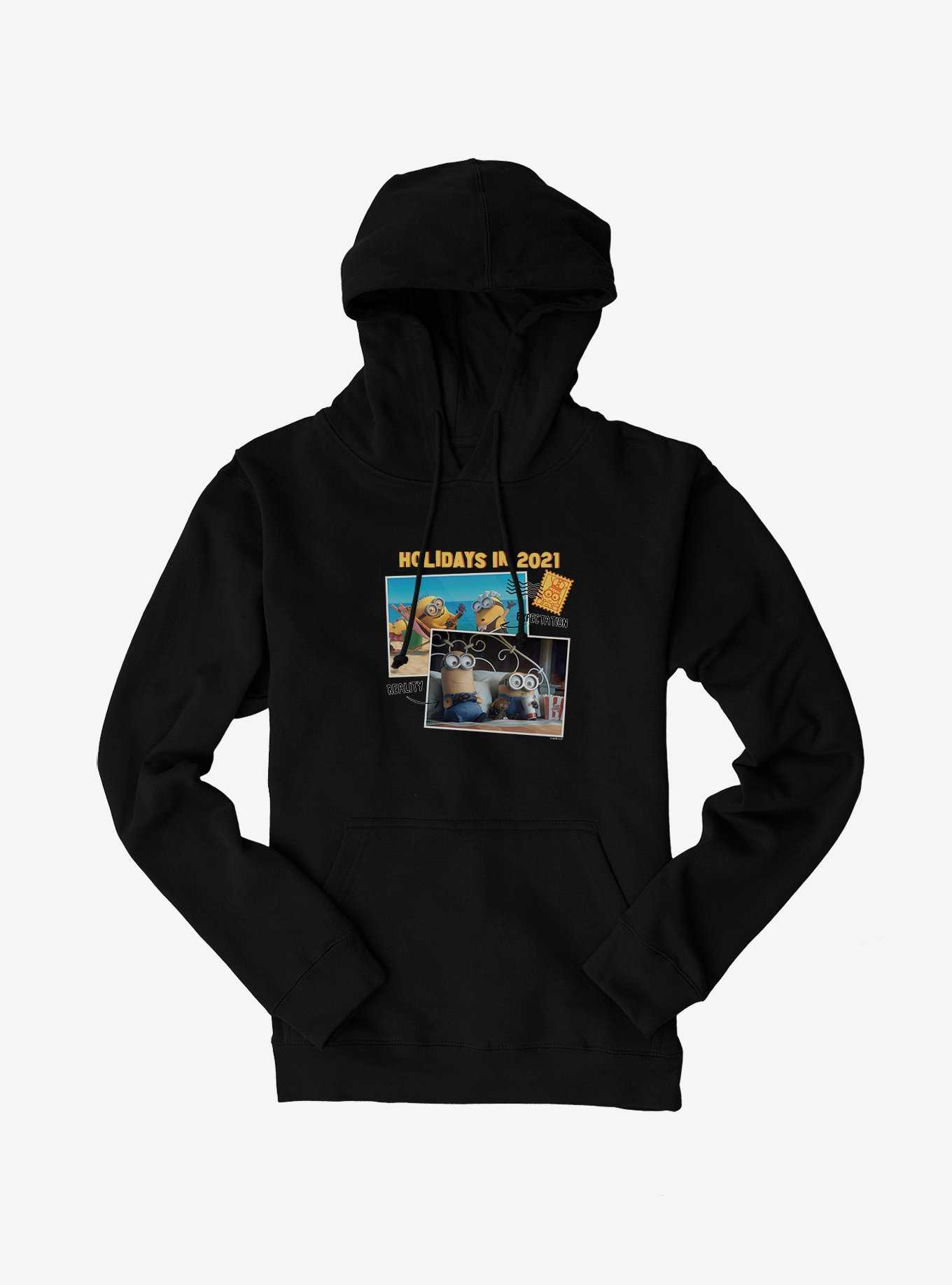 Minions Holidays In 2021 Expectation Vs Reality Hoodie, , hi-res