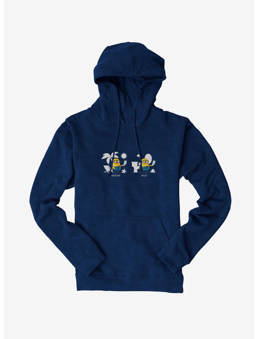 Minions Selfie Expectation Vs Reality Hoodie, NAVY, hi-res