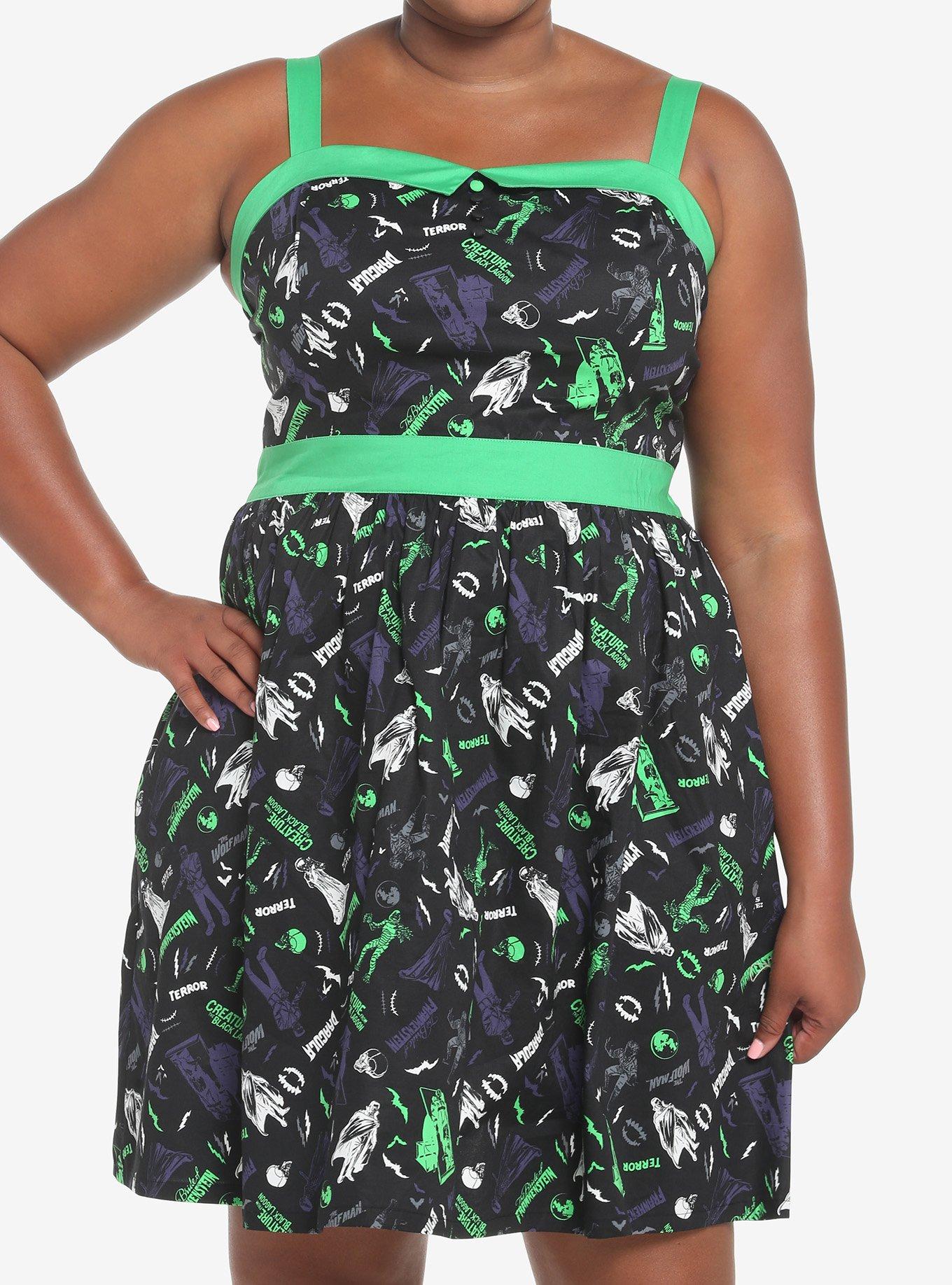 Universal Monsters Retro Dress Plus Size, MULTI, hi-res