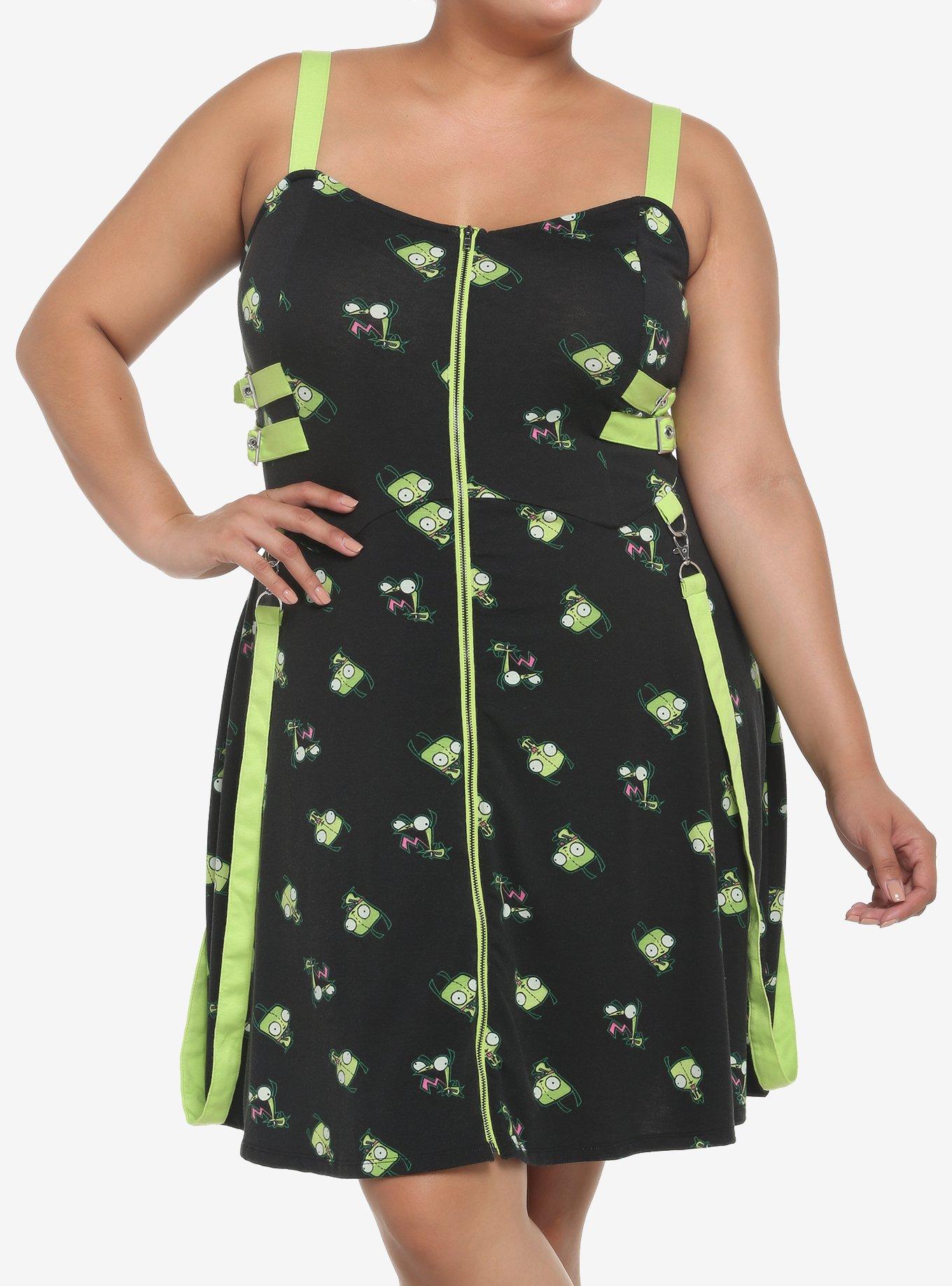 Invader Zim GIR Zipper Dress Plus Size, MULTI, hi-res