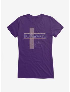 Harry Potter Hogwarts Silhouette Girls T-Shirt, PURPLE, hi-res