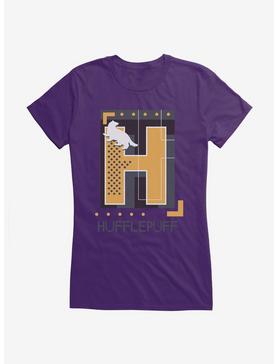 Harry Potter Hufflepuff H Girls T-Shirt, PURPLE, hi-res