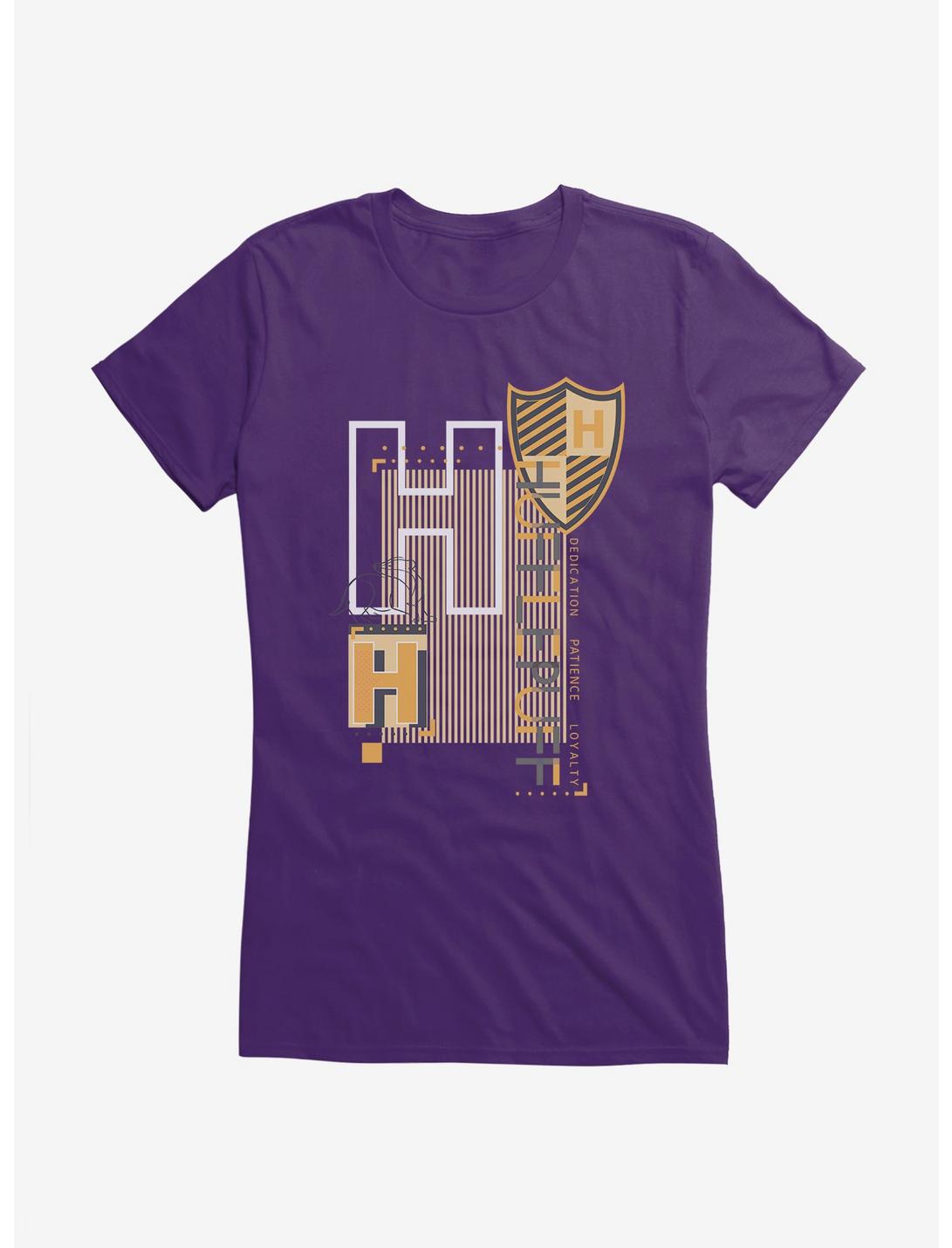 Harry Potter Hufflepuff Icons Girls T-Shirt, PURPLE, hi-res
