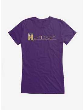 Harry Potter Hufflepuff Script Girls T-Shirt, PURPLE, hi-res