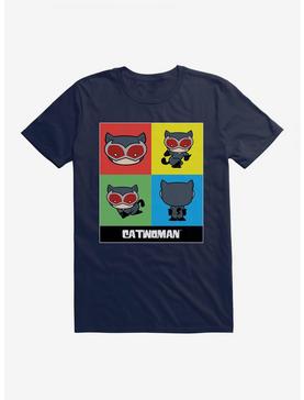DC Comics Batman Chibi Catwoman Squares T-Shirt, MIDNIGHT NAVY, hi-res