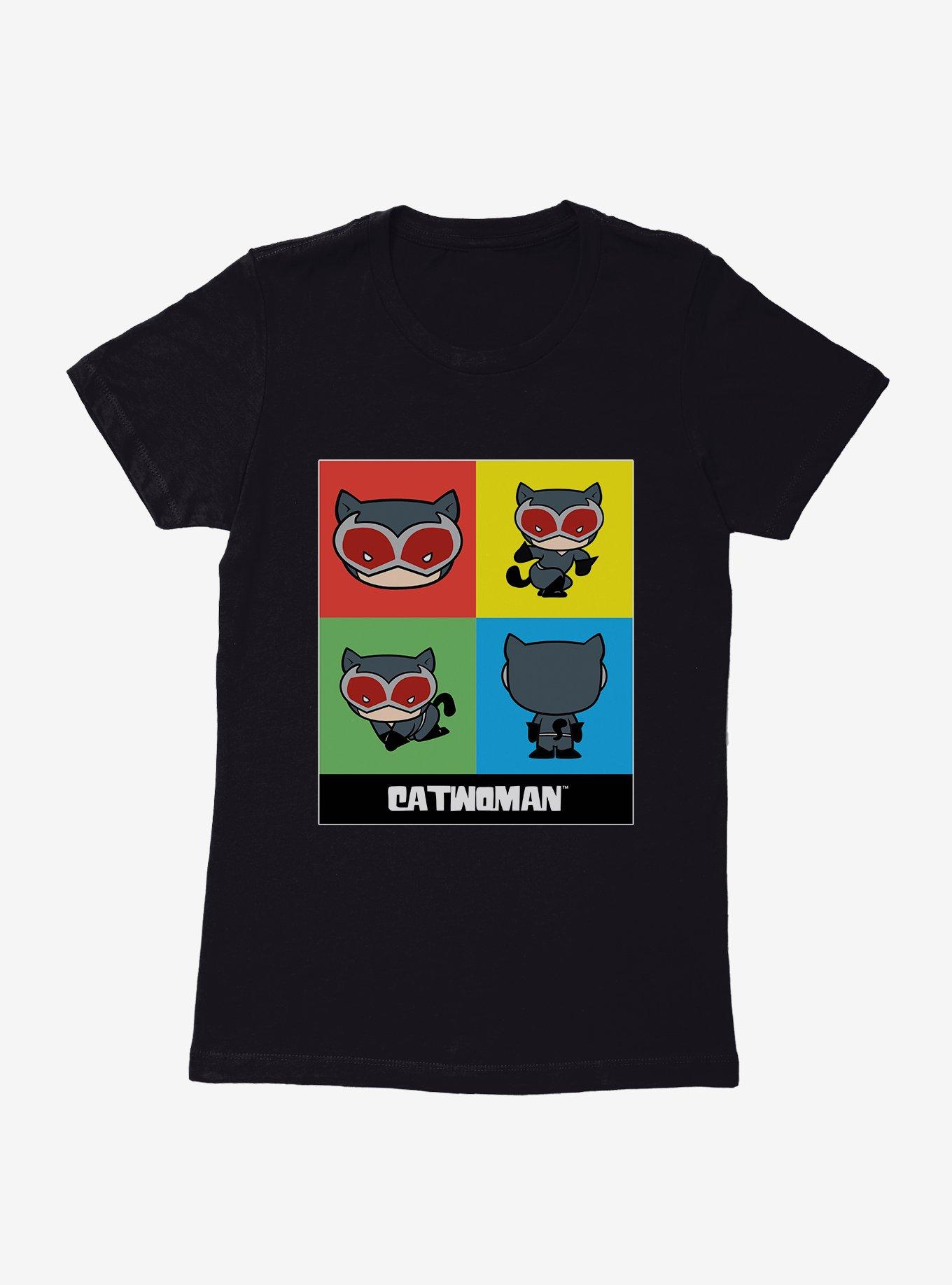 DC Comics Batman Chibi Catwoman Squares Womens T-Shirt, , hi-res