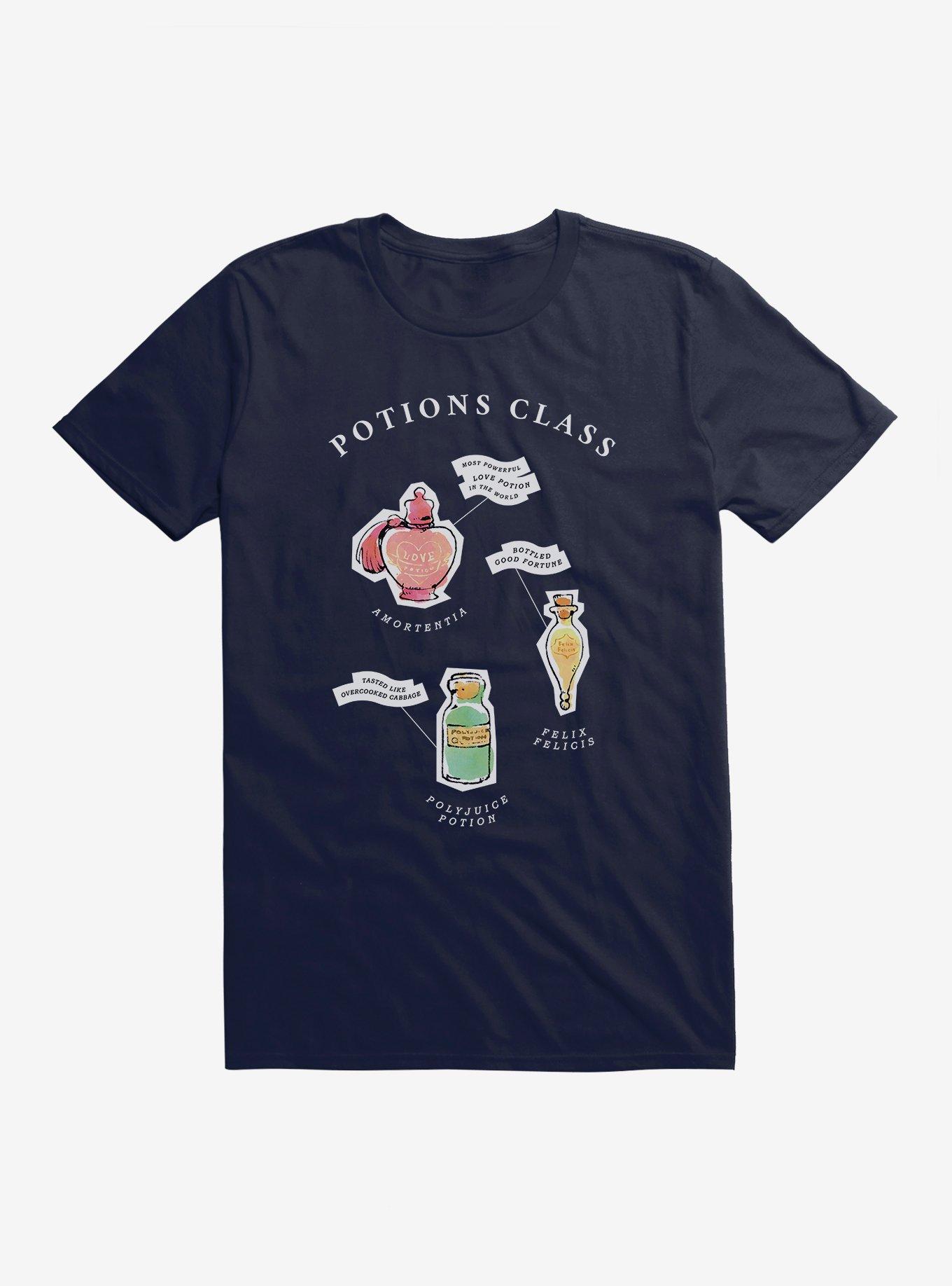 Harry Potter Watercolor Potions Class T-Shirt, NAVY, hi-res