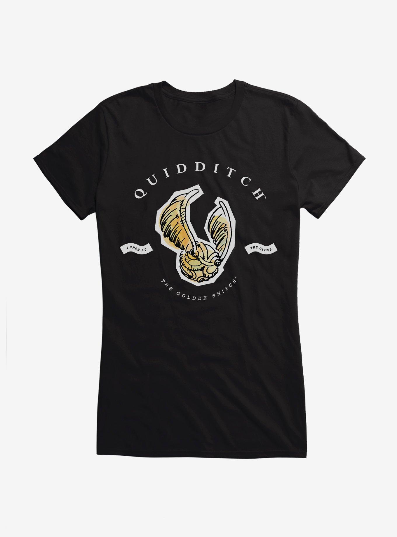 Harry Potter Watercolor Quidditch Golden Snitch Girls T-Shirt