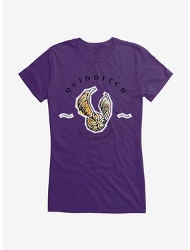 Harry Potter Watercolor Quidditch Golden Snitch Girls T-Shirt, PURPLE, hi-res