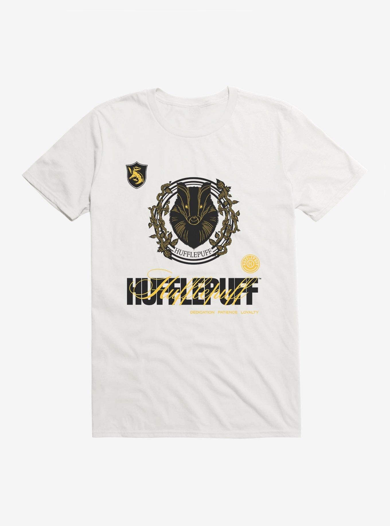 Harry Potter Hufflepuff Seal Motto TShirt WHITE Hot Topic