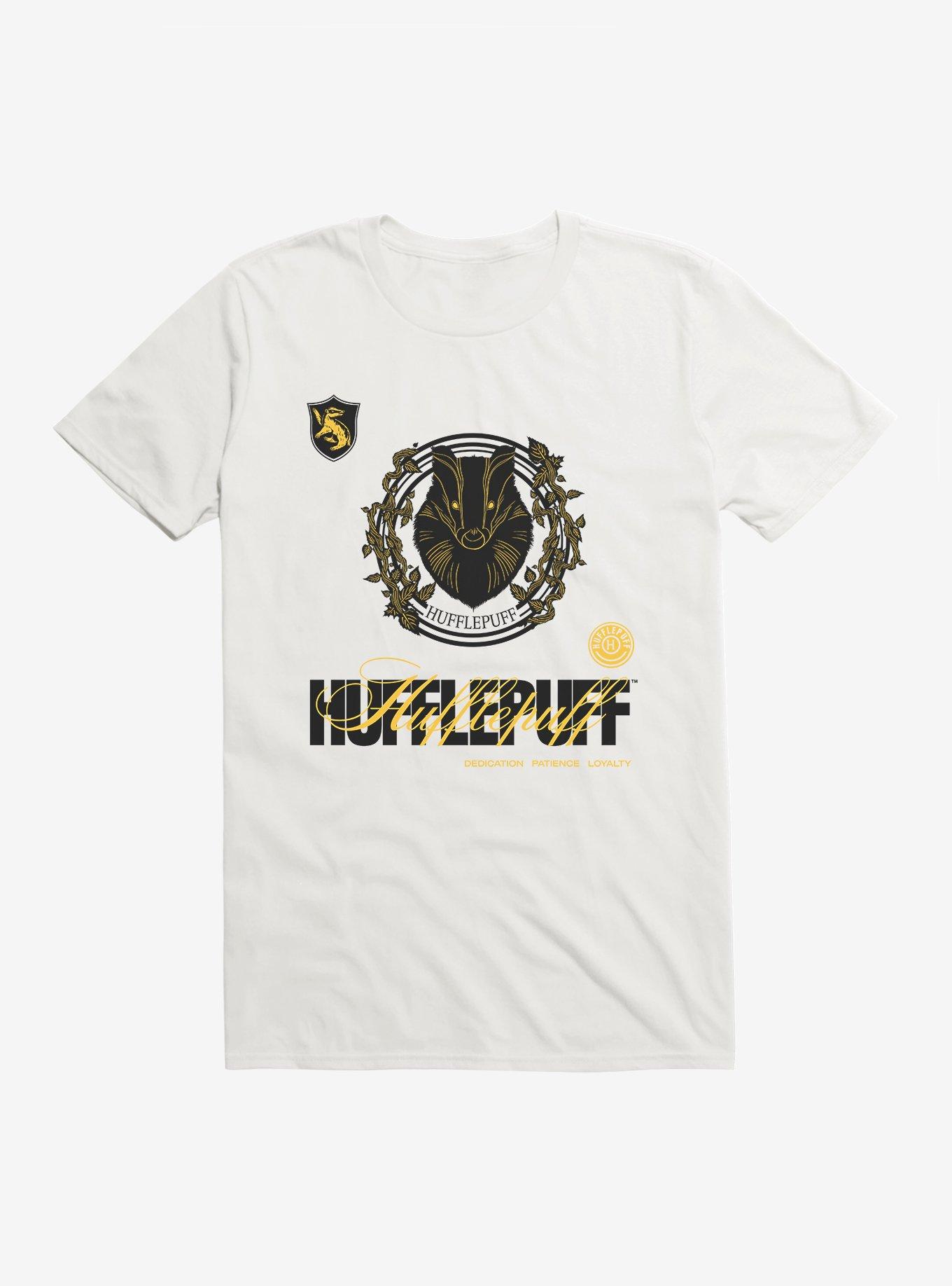 Harry Potter Hufflepuff Seal Motto T-Shirt, WHITE, hi-res