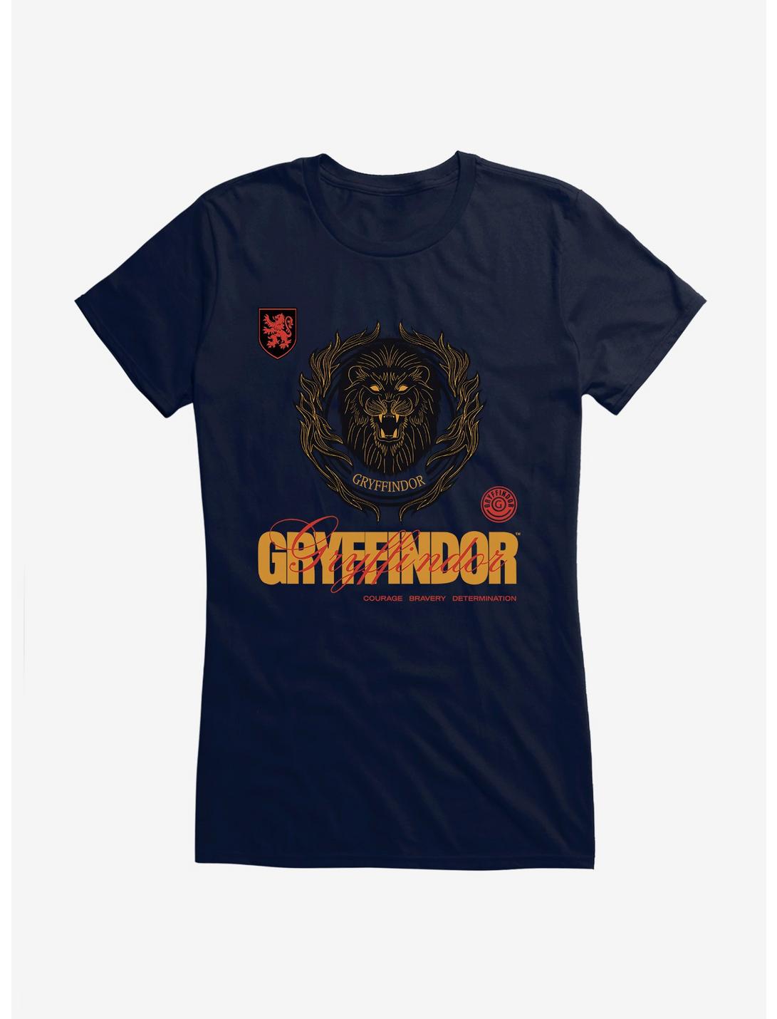 Harry Potter Gryffindor Seal Motto Girls T-Shirt, NAVY, hi-res