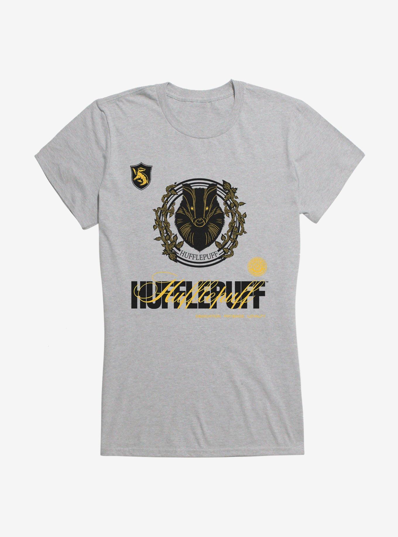 Harry Potter Hufflepuff Seal Motto Girls T-Shirt, HEATHER, hi-res