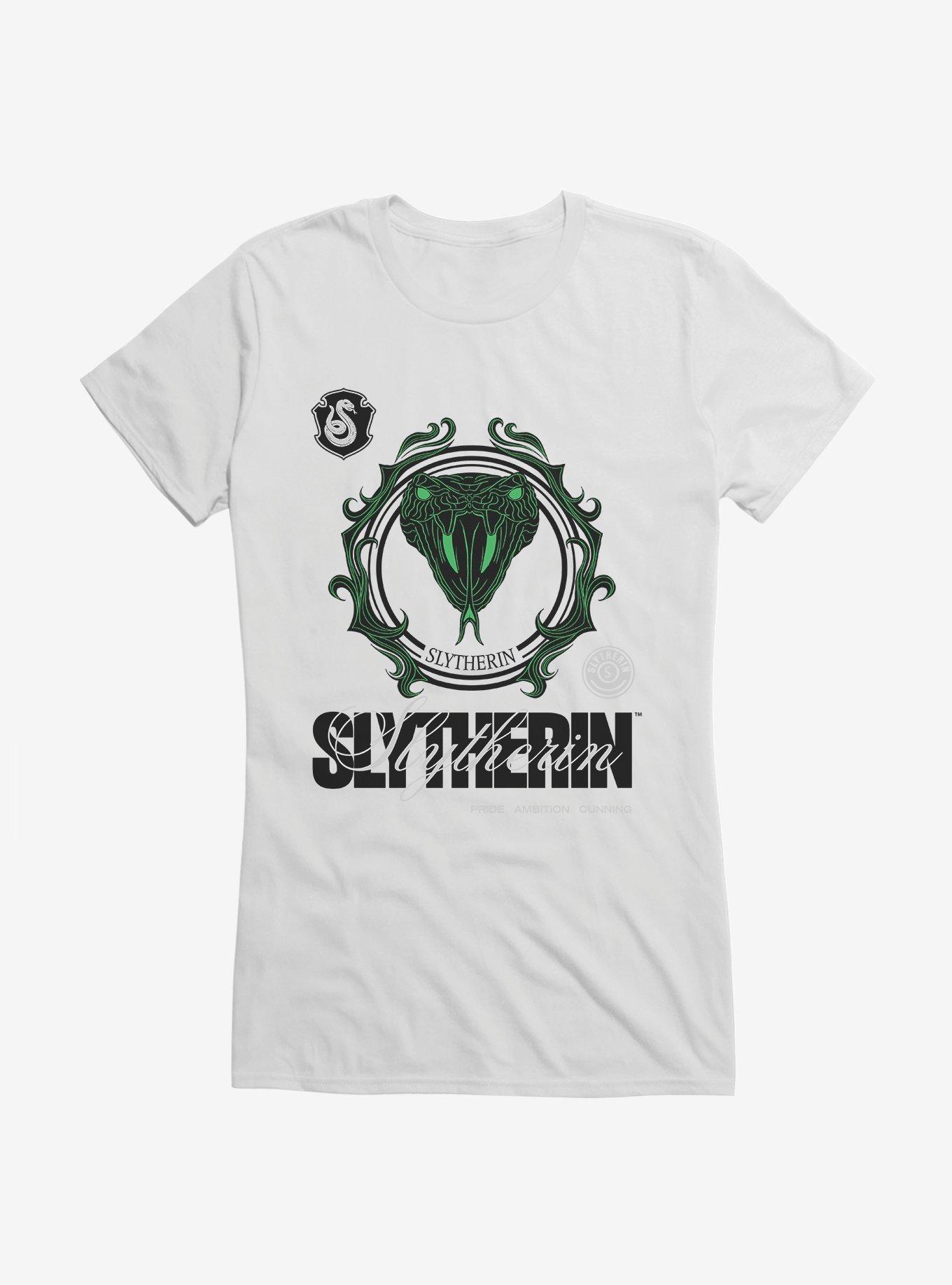 Harry Potter Slytherin Seal Motto Girls T-Shirt, WHITE, hi-res