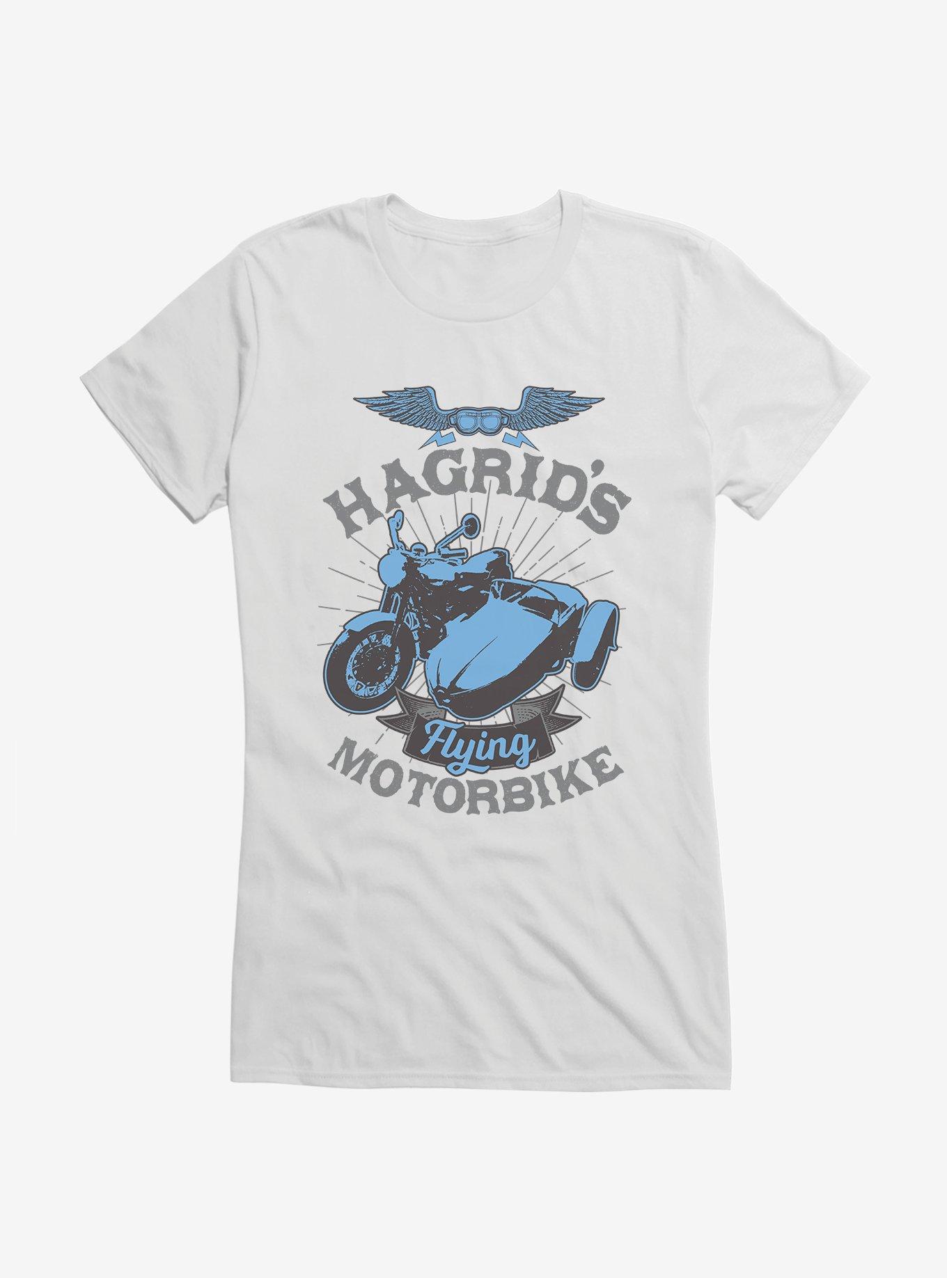 Harry Potter Hagrid's Flying Motorbike Icon Girls T-Shirt, WHITE, hi-res