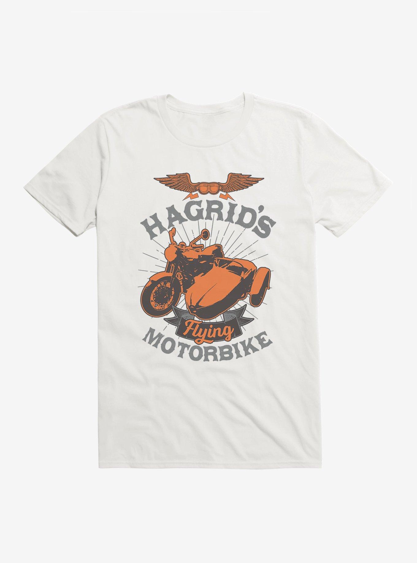 Harry Potter Hagrid's Flying Motorbike Bronze Icon T-Shirt - WHITE ...