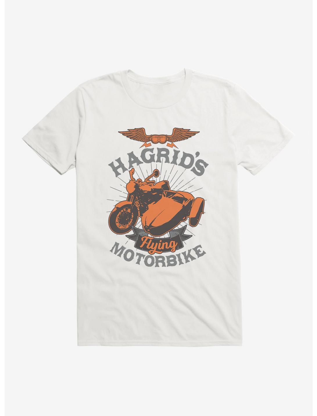 Harry Potter Hagrid's Flying Motorbike Bronze Icon T-Shirt, WHITE, hi-res