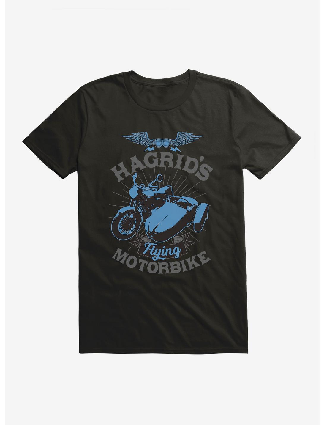 Harry Potter Hagrid's Flying Motorbike Icon T-Shirt, BLACK, hi-res