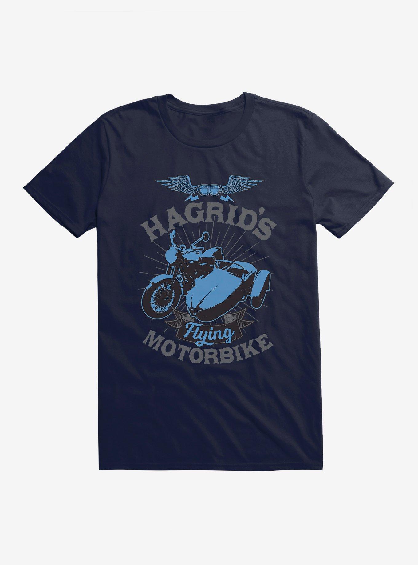 Harry Potter Hagrid's Flying Motorbike Icon T-Shirt, NAVY, hi-res
