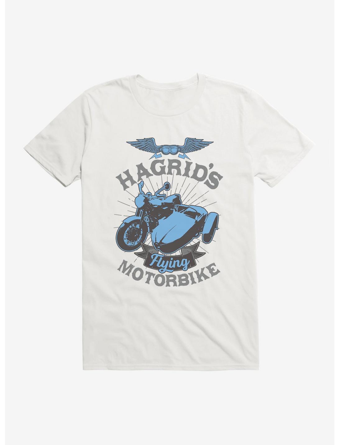 Harry Potter Hagrid's Flying Motorbike Icon T-Shirt, WHITE, hi-res