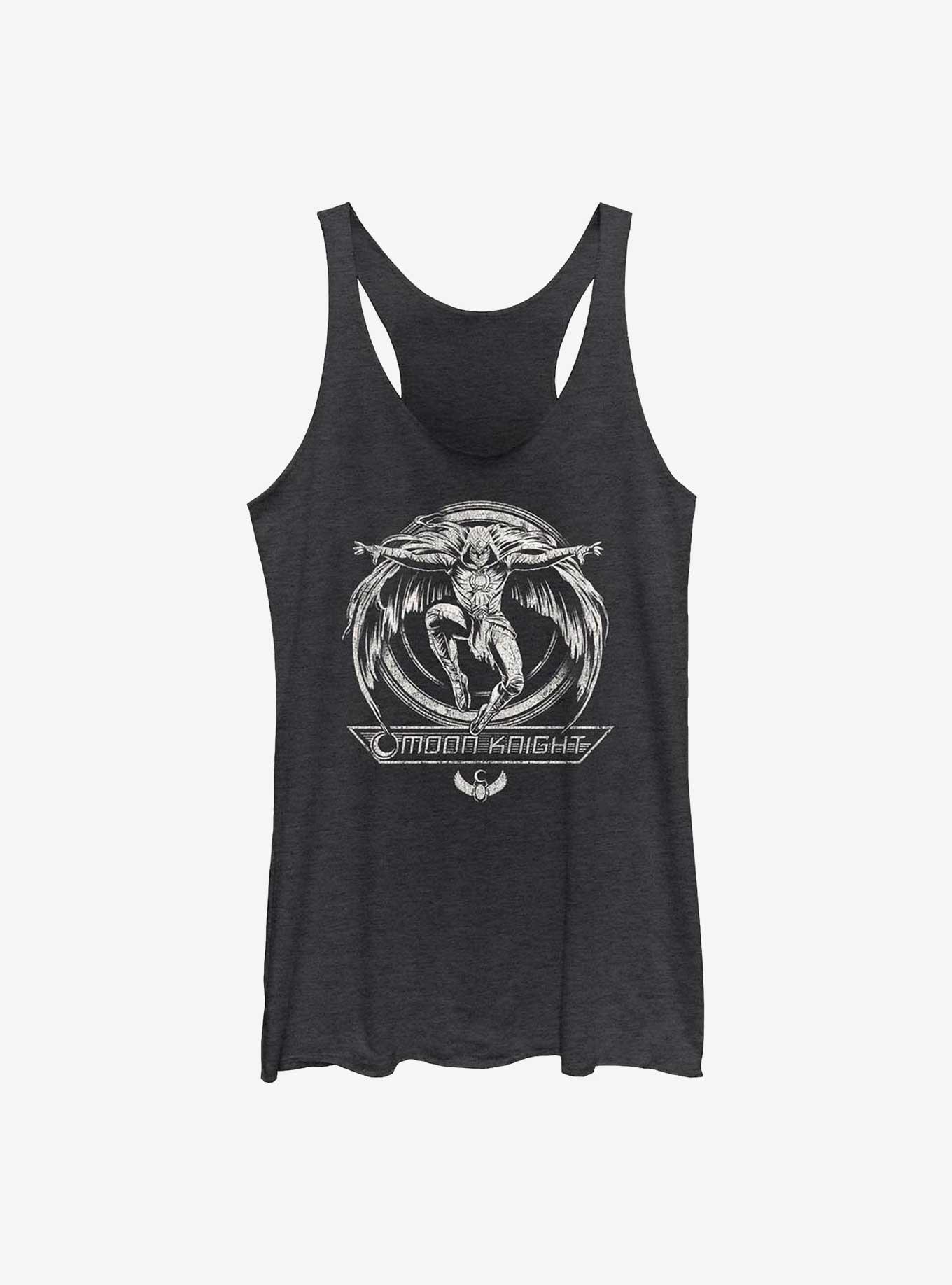 Marvel Moon Knight Winged Grunge Womens Tank Top, BLK HTR, hi-res