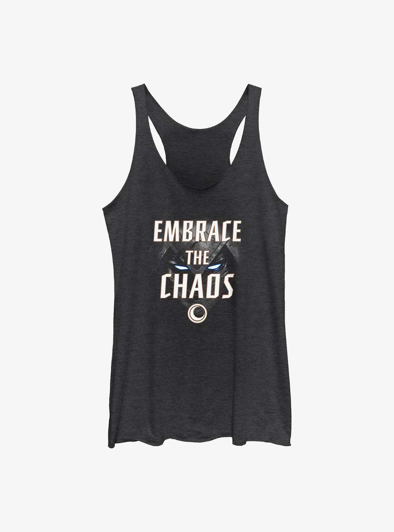 Marvel Moon Knight Embrace The Chaos Moonlight Womens Tank Top, BLK HTR, hi-res