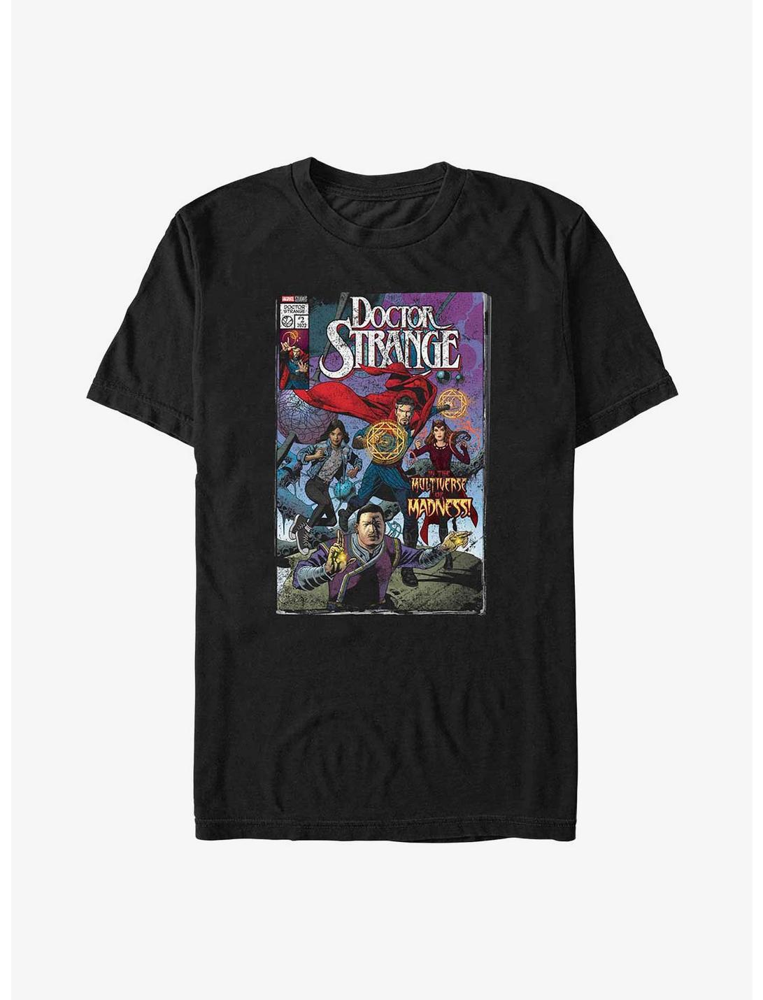 Marvel Doctor Strange In The Multiverse Of Madness Comic Cover T-Shirt, BLACK, hi-res