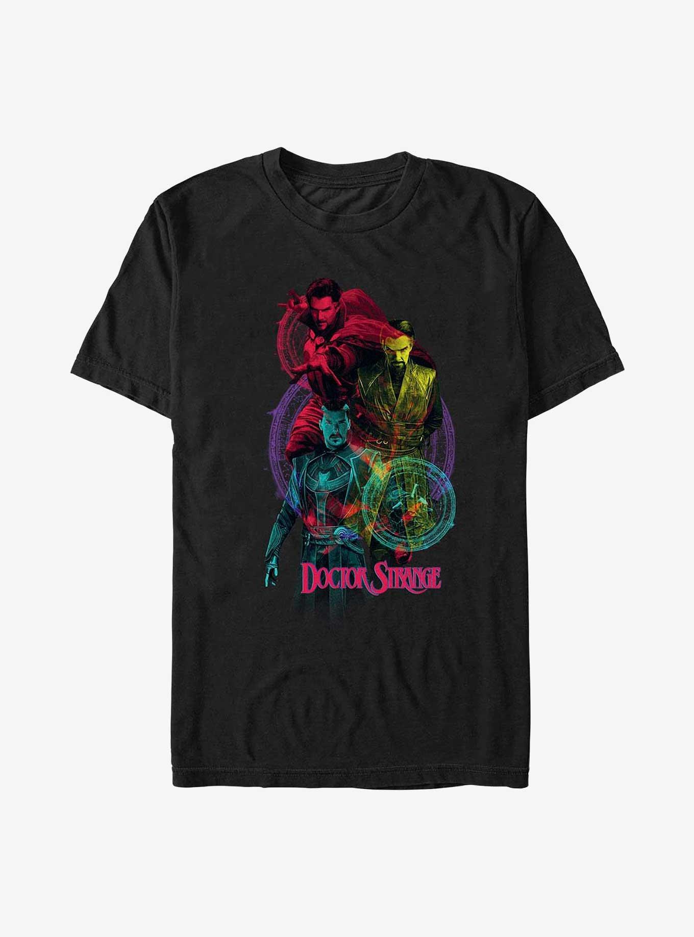 Marvel Doctor Strange In The Multiverse Of Madness Three Stranges T-Shirt, BLACK, hi-res