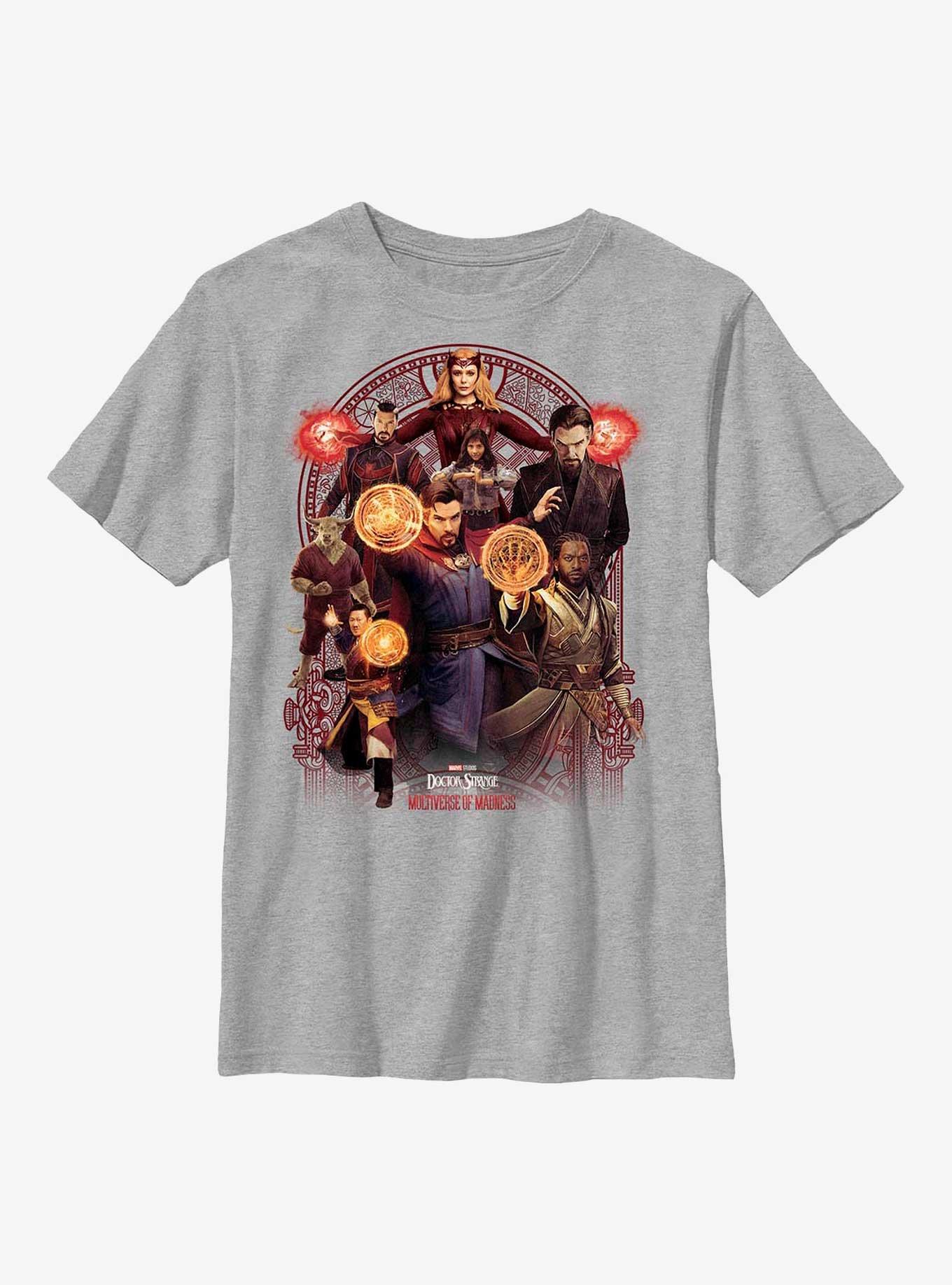 Marvel Doctor Strange In The Multiverse Of Madness Characters Youth T-Shirt, ATH HTR, hi-res