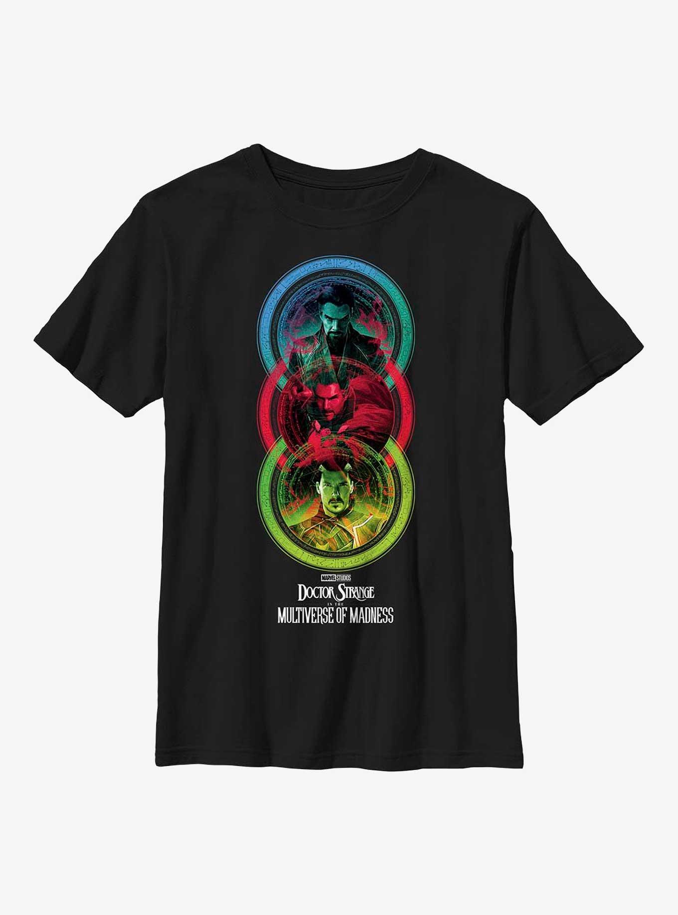Marvel Doctor Strange In The Multiverse Of Madness Strange Circles Youth T-Shirt, BLACK, hi-res