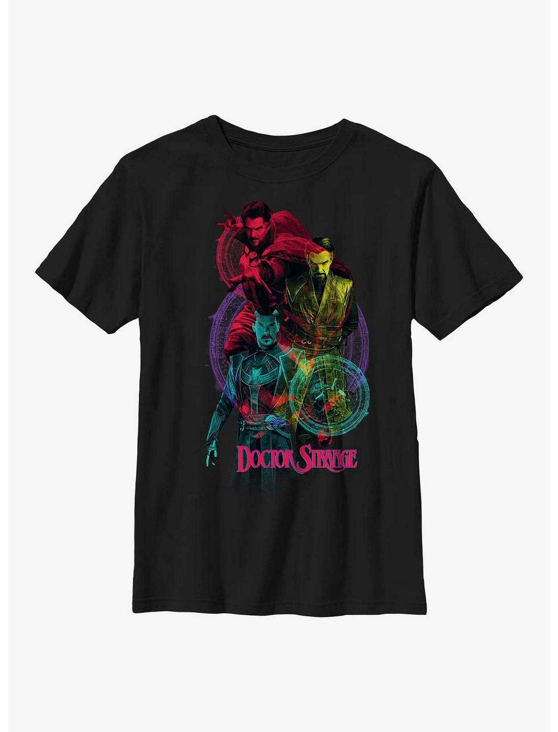 Marvel Doctor Strange In The Multiverse Of Madness Three Stranges Youth T-Shirt, BLACK, hi-res