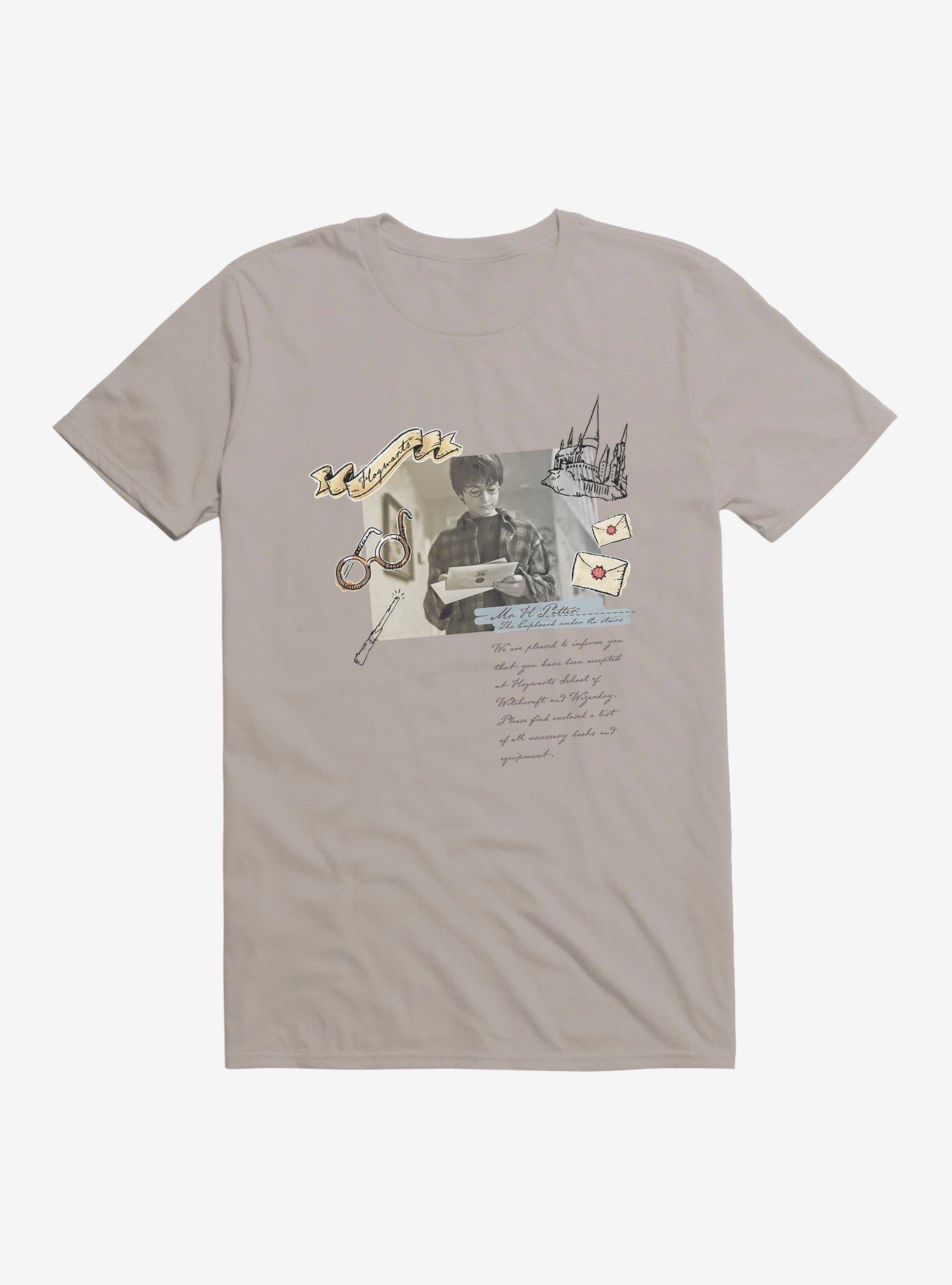 Harry Potter Hogwarts Letter T-Shirt, LIGHT GREY, hi-res