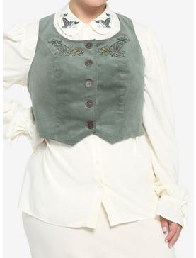 The Lord Of The Rings Embroidered Girls Button-Up Vest Plus Size, , hi-res