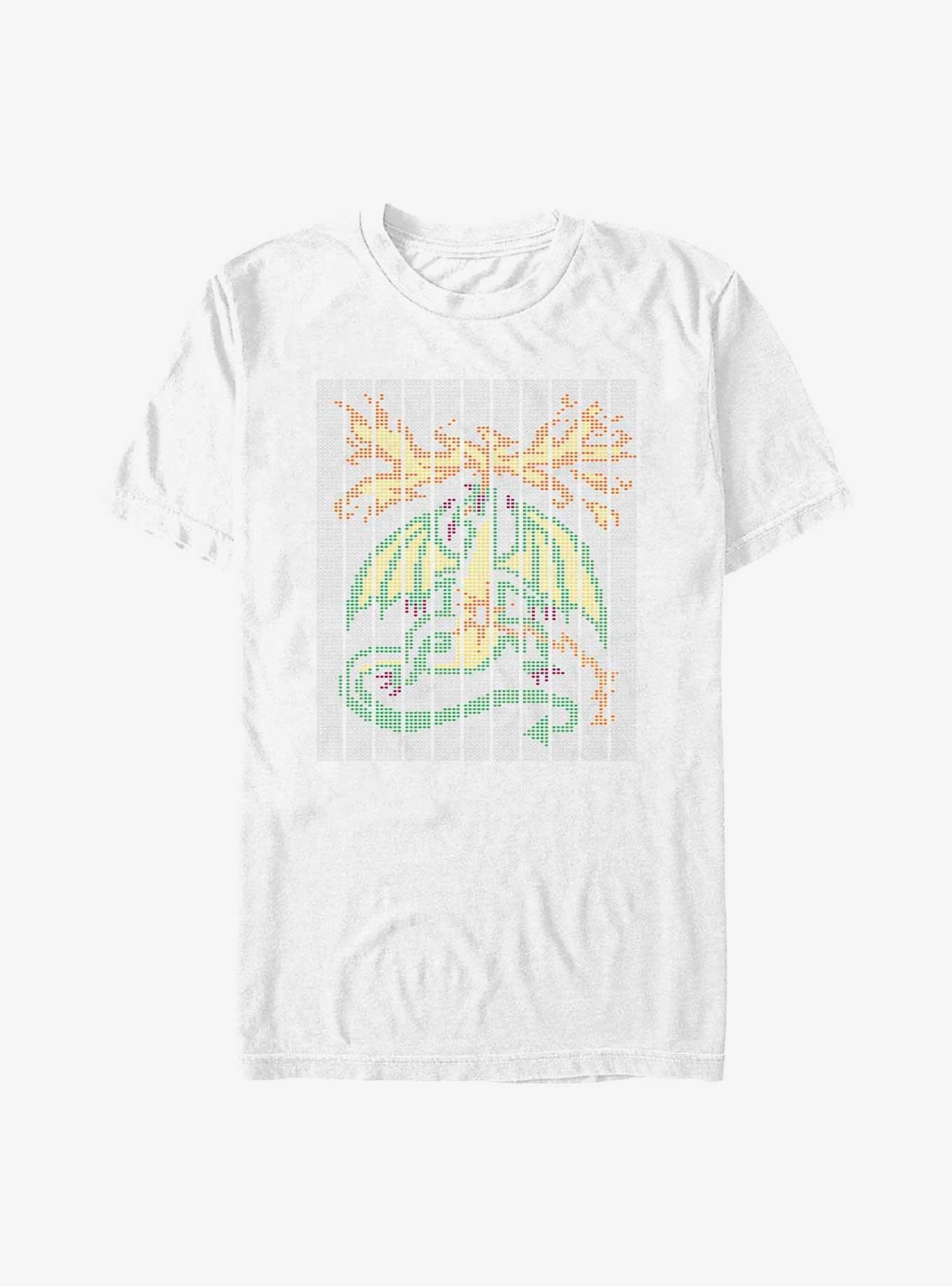 Stranger Things Scantron Dragon T-Shirt, WHITE, hi-res