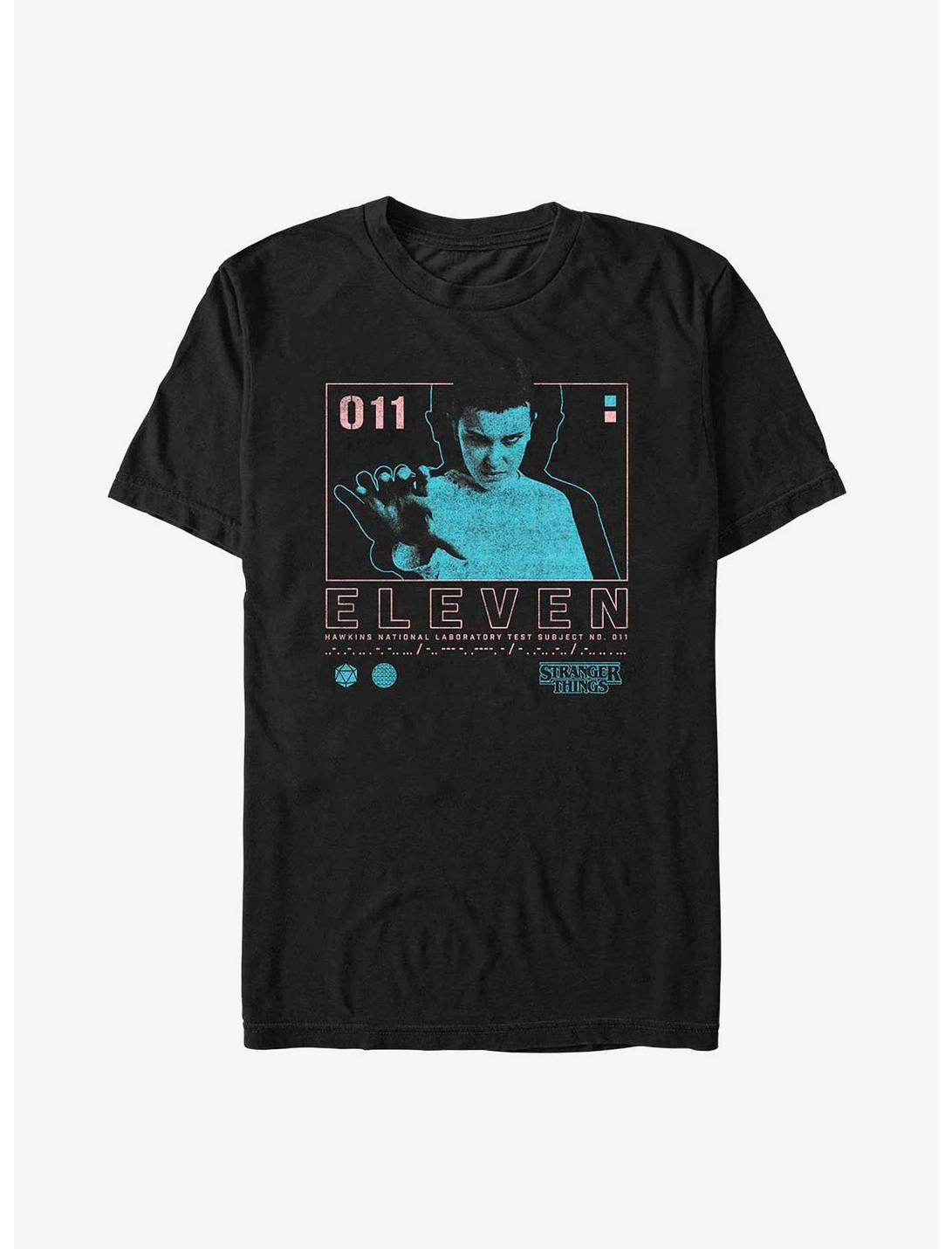 Stranger Things Eleven Infographic T-Shirt, BLACK, hi-res