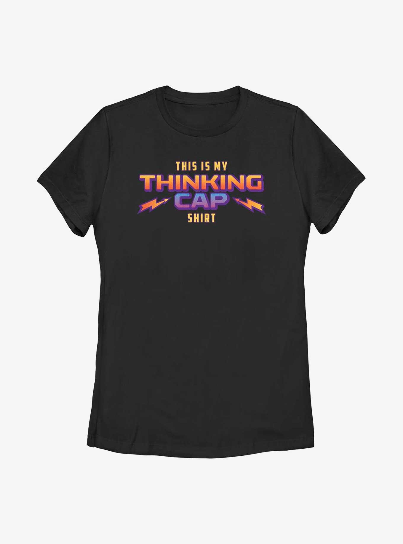 Stranger Things Thinking Cap Womens T-Shirt, BLACK, hi-res