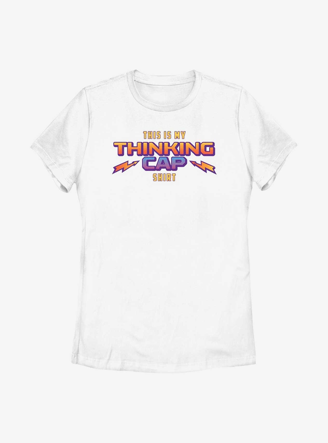 Stranger Things Thinking Cap Womens T-Shirt, WHITE, hi-res