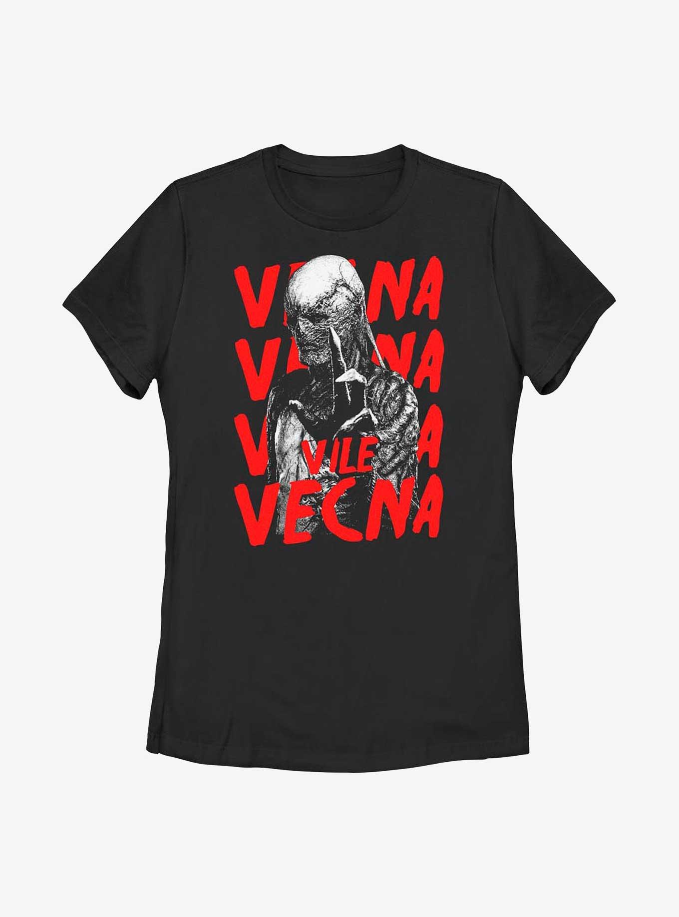 Stranger Things Vecna Horror Poster Womens T-Shirt, BLACK, hi-res