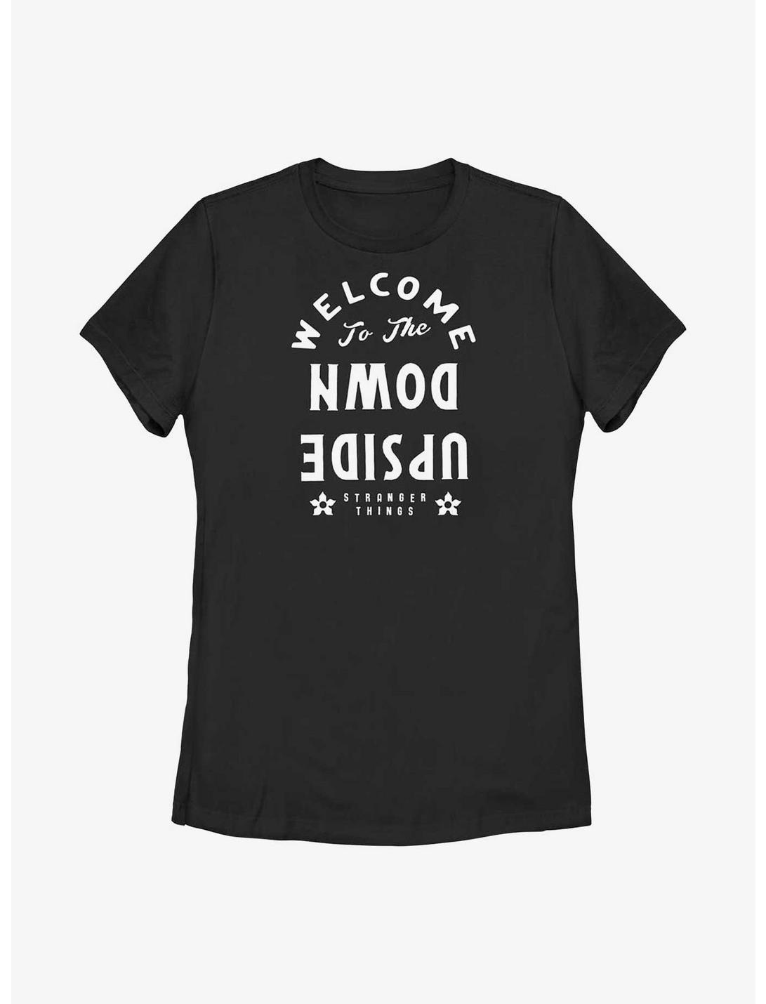 Stranger Things Welcome To The Upside Down Womens T-Shirt, NAVY, hi-res