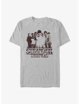 Stranger Things Group Sepia T-Shirt, , hi-res