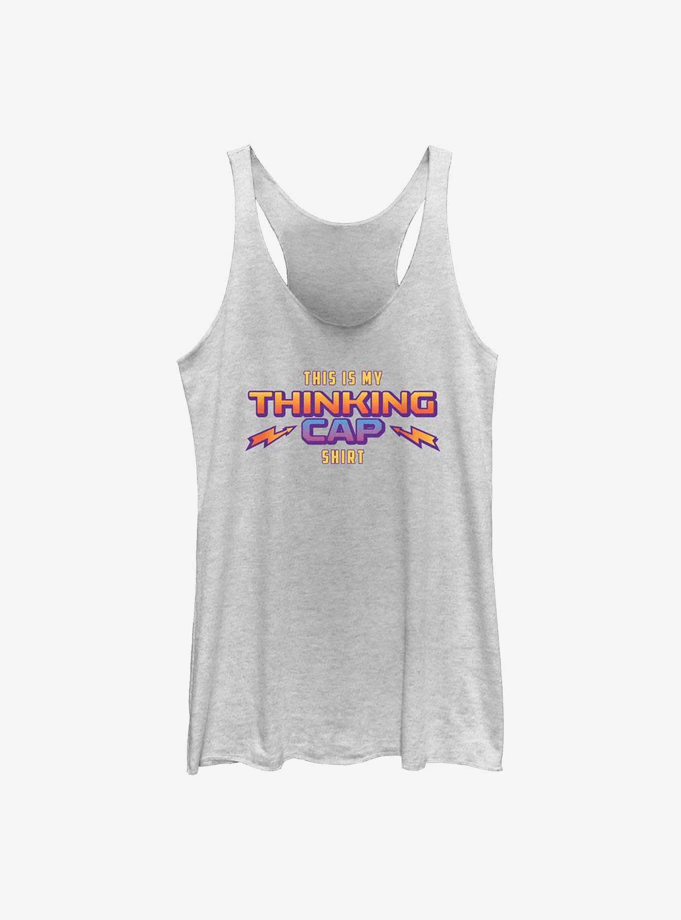 Stranger Things Thinking Cap Womens Tank Top, WHITE HTR, hi-res