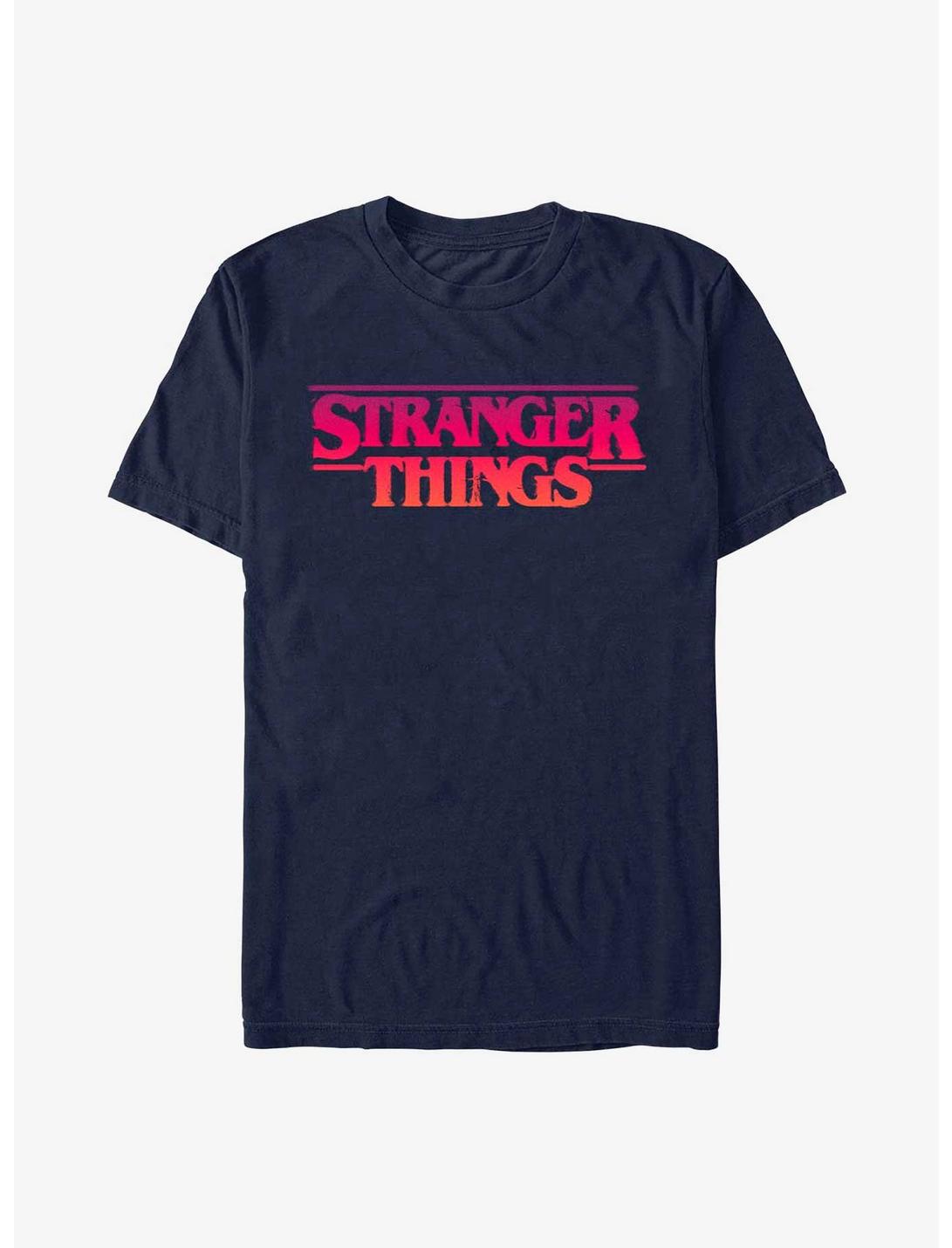 Stranger Things Grunge Logo T-Shirt, NAVY, hi-res
