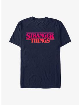 Stranger Things Grunge Logo T-Shirt, NAVY, hi-res