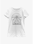 Stranger Things Vitruvian Demogorgon Youth Girls T-Shirt, WHITE, hi-res