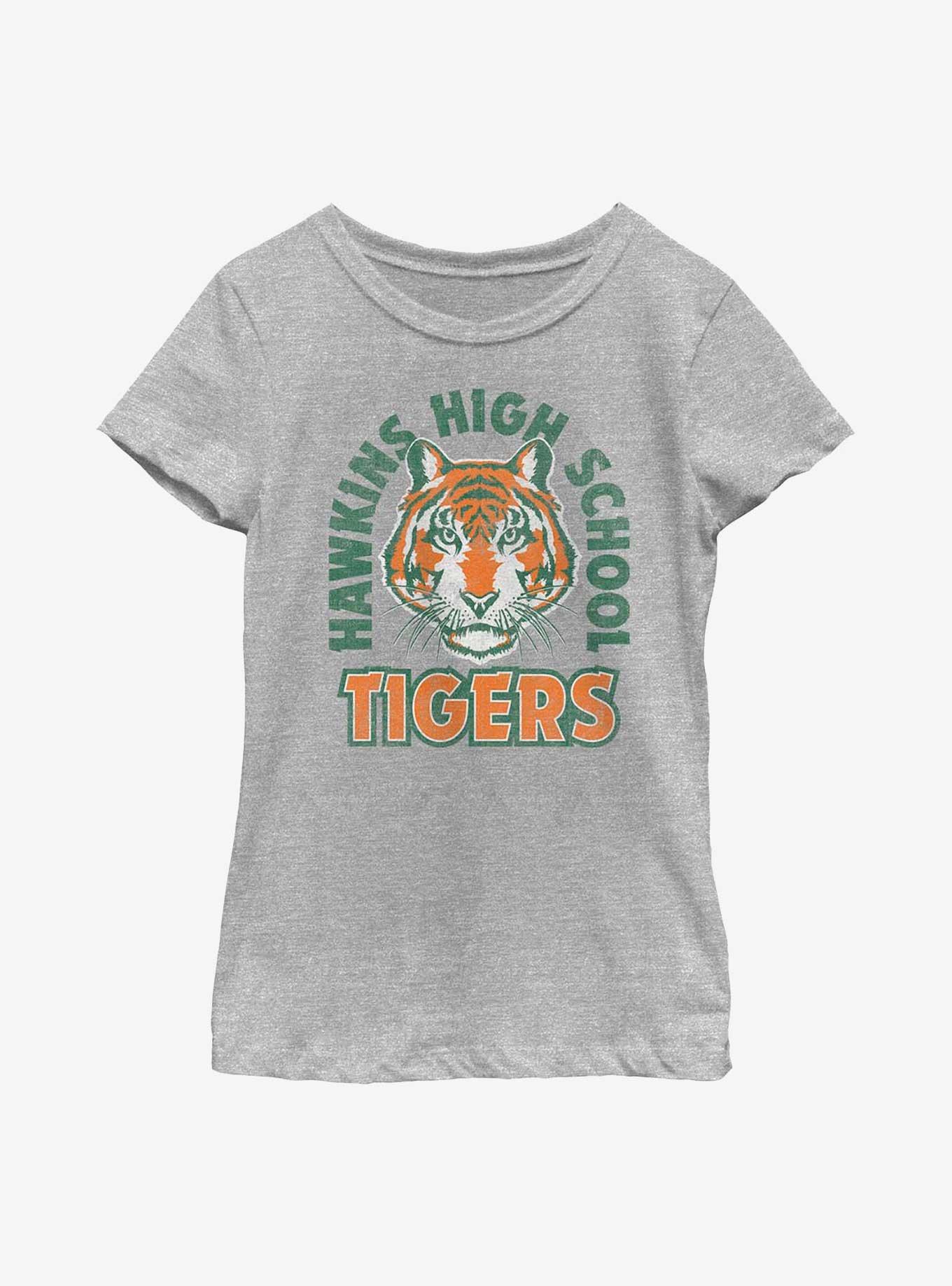 Stranger Things Hawkins High School Tigers Arch Youth Girls T-Shirt, , hi-res